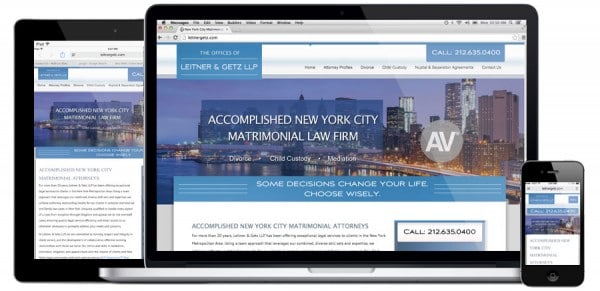 New York City Matrimonial Law Firm Website Design